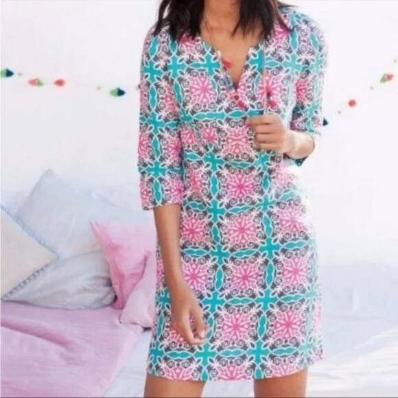 chinese dress ladies Ruby Linen Blend Shirt Dress-White Embroidery main image 0